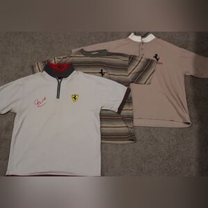 3 Vintage Ferrari Polo Shirts